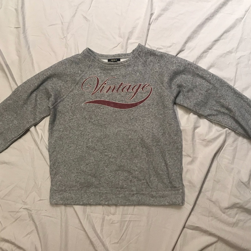 Vintage Grey Graphic Sweater